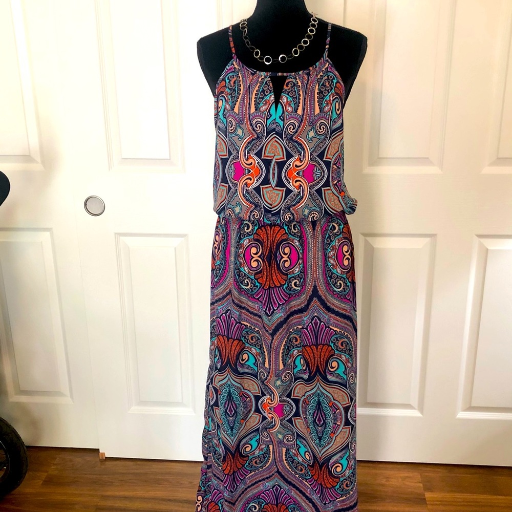 Allison Joy Paisley Maxi  Dress Size L